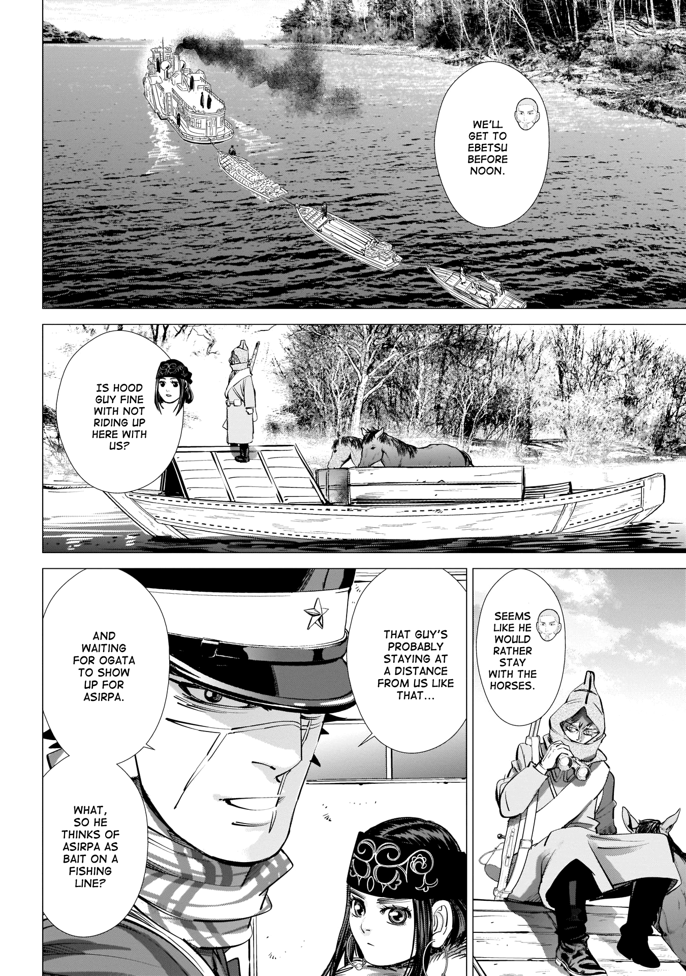 Golden Kamui Chapter 234 page 4 - Chapter 234: Steamboat