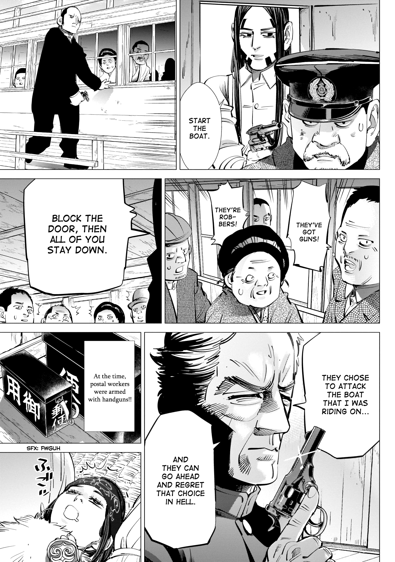 Golden Kamui Chapter 235 page 5 - Chapter 235: The Postman From Hell