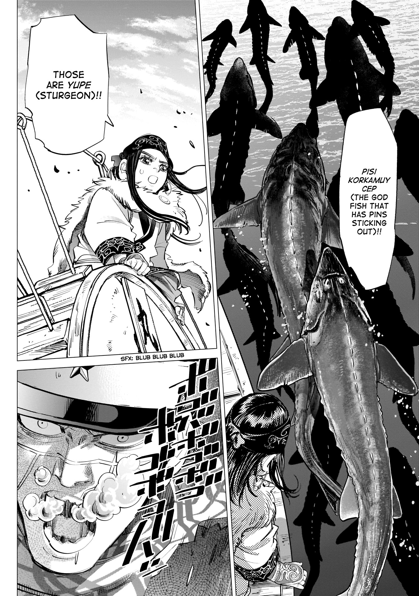 Golden Kamui Chapter 237 page 13 - Chapter 237: Underwater Breath-Holding Contest