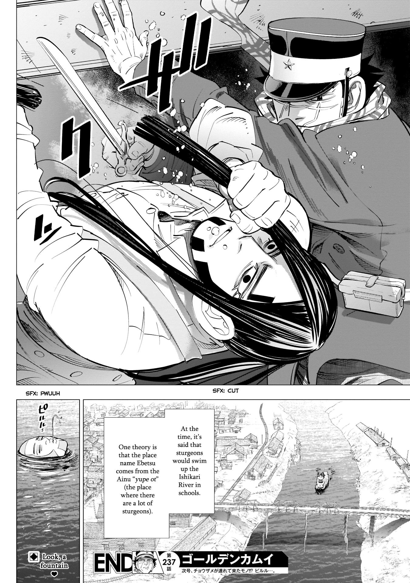 Golden Kamui Chapter 237 page 17 - Chapter 237: Underwater Breath-Holding Contest