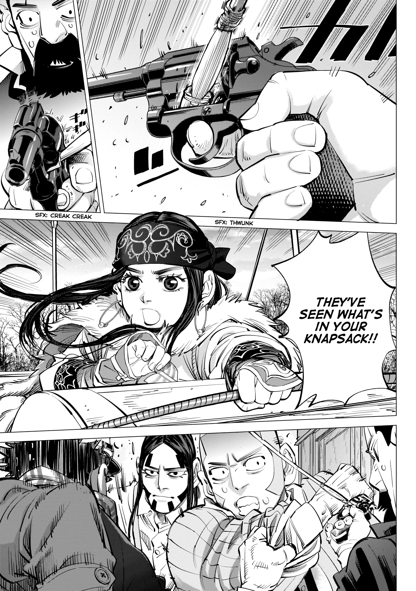 Golden Kamui Chapter 237 page 5 - Chapter 237: Underwater Breath-Holding Contest