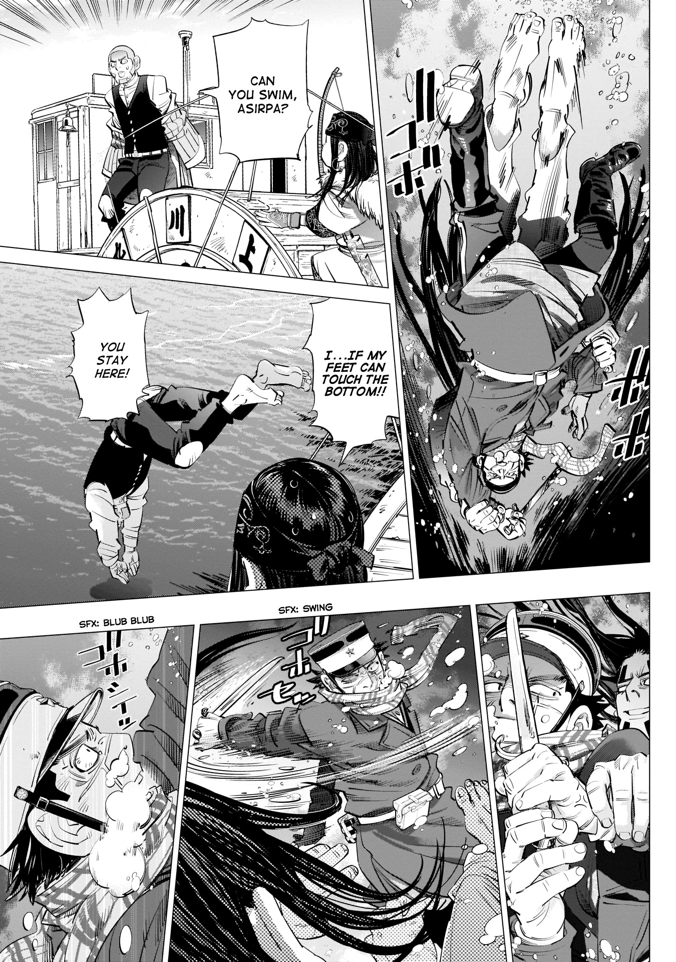 Golden Kamui Chapter 237 page 9 - Chapter 237: Underwater Breath-Holding Contest