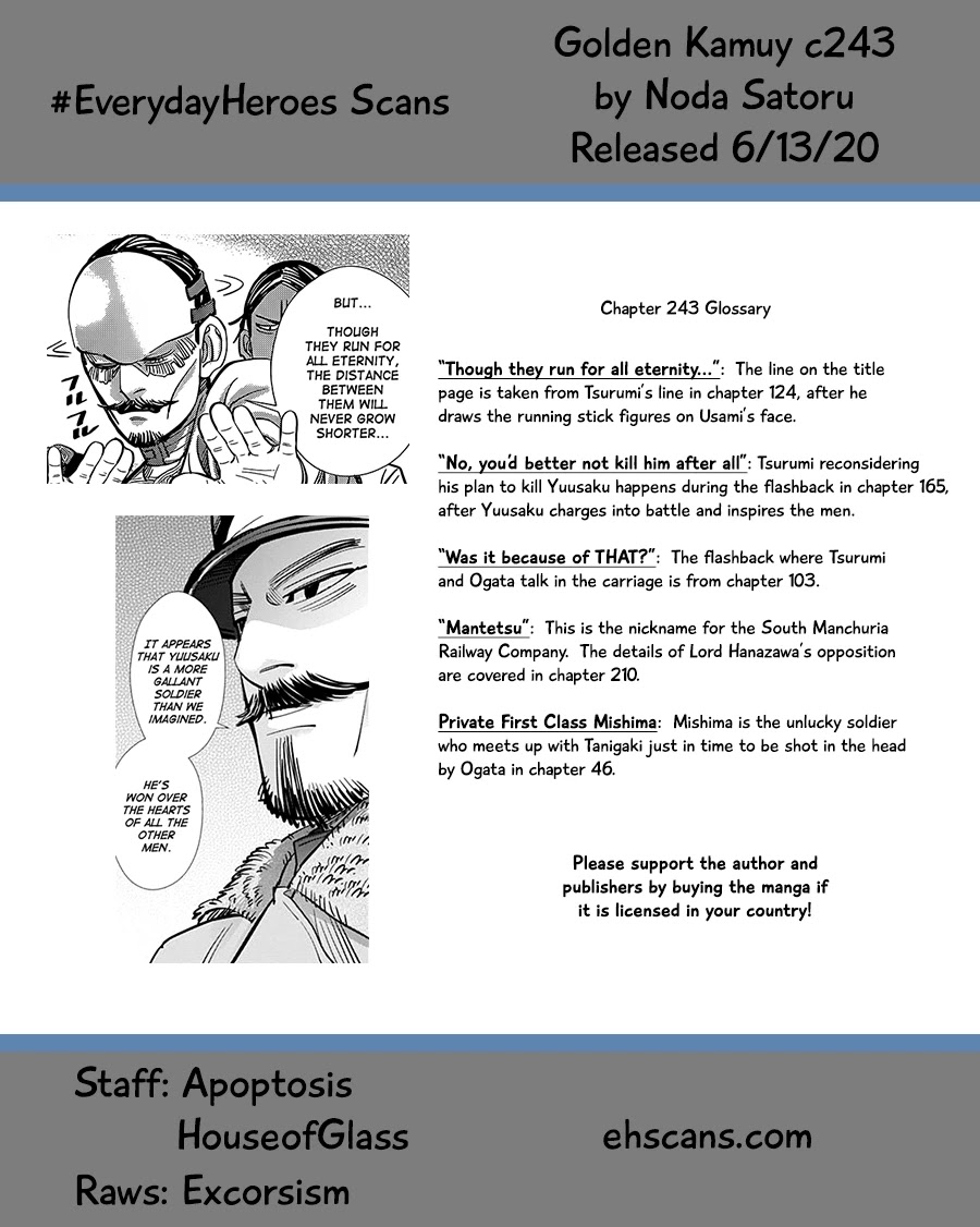 Golden Kamui Chapter 243 page 19 - Chapter 243: The Superior Privates