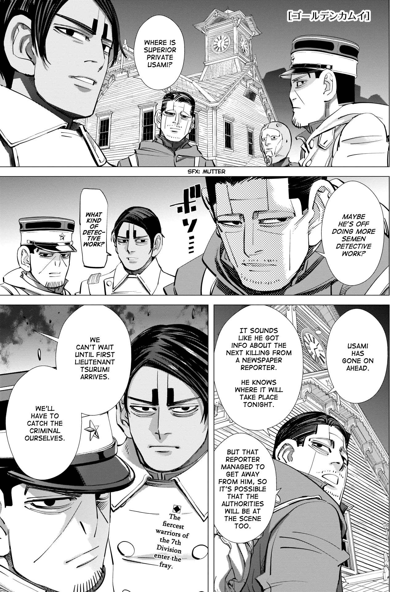 Golden Kamui Chapter 250 page 1 - Chapter 250: Fireworks