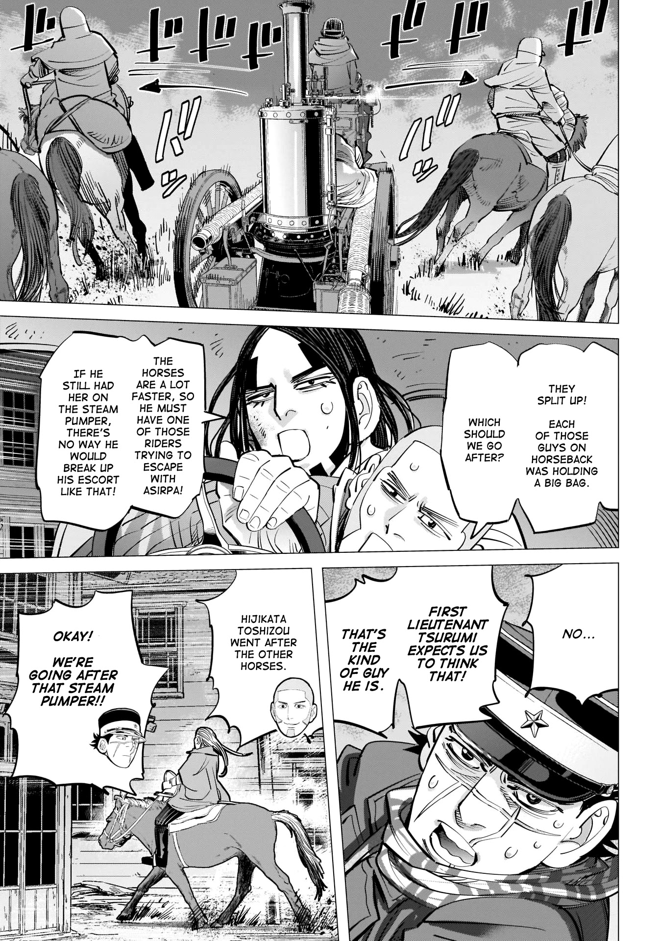 Golden Kamui Chapter 262 page 12 - Chapter 262: The Sapporo Beer Car Chase