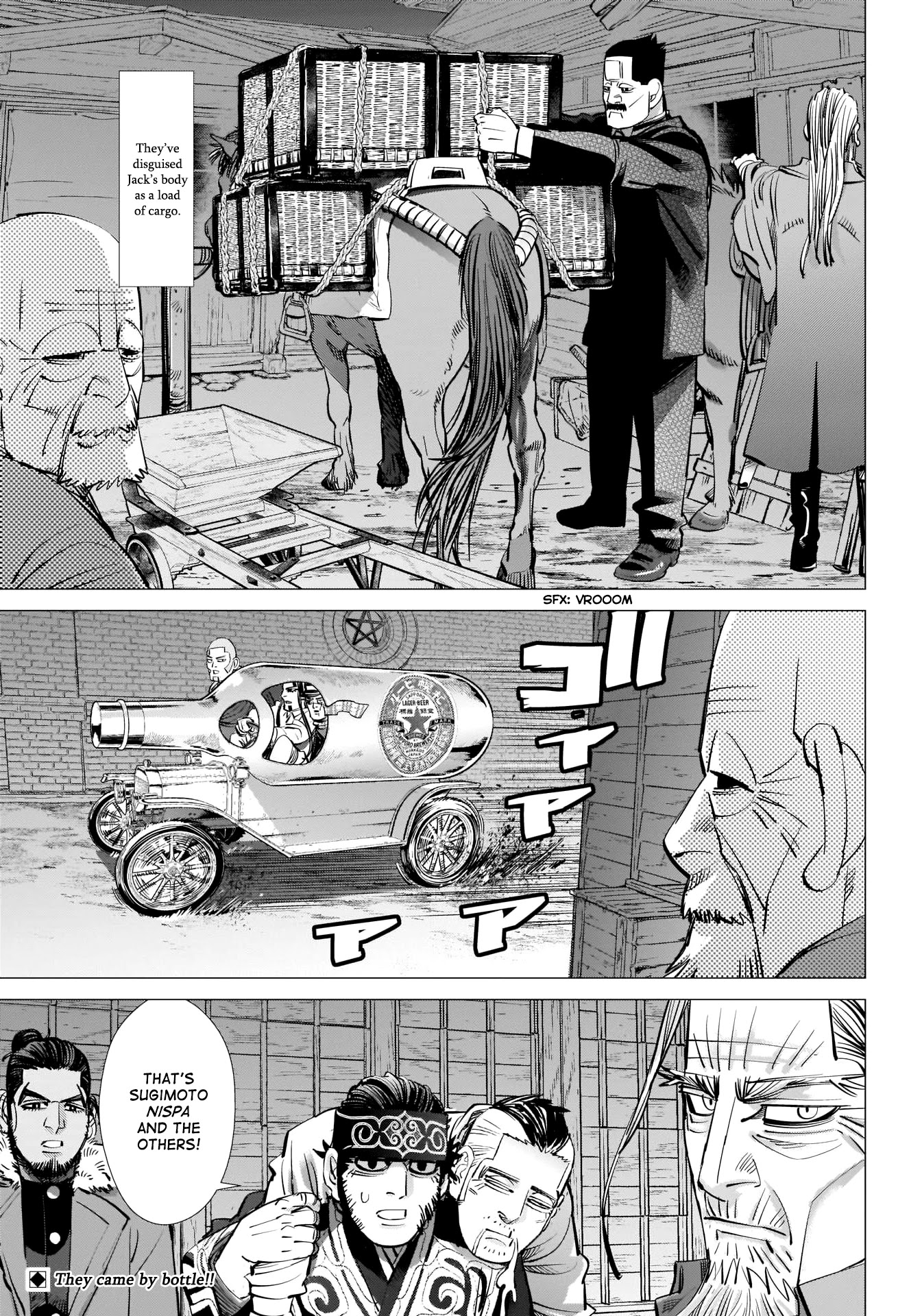 Golden Kamui Chapter 262 page 2 - Chapter 262: The Sapporo Beer Car Chase