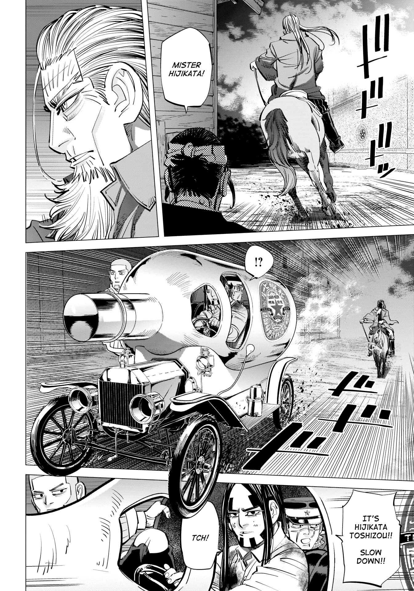 Golden Kamui Chapter 262 page 3 - Chapter 262: The Sapporo Beer Car Chase