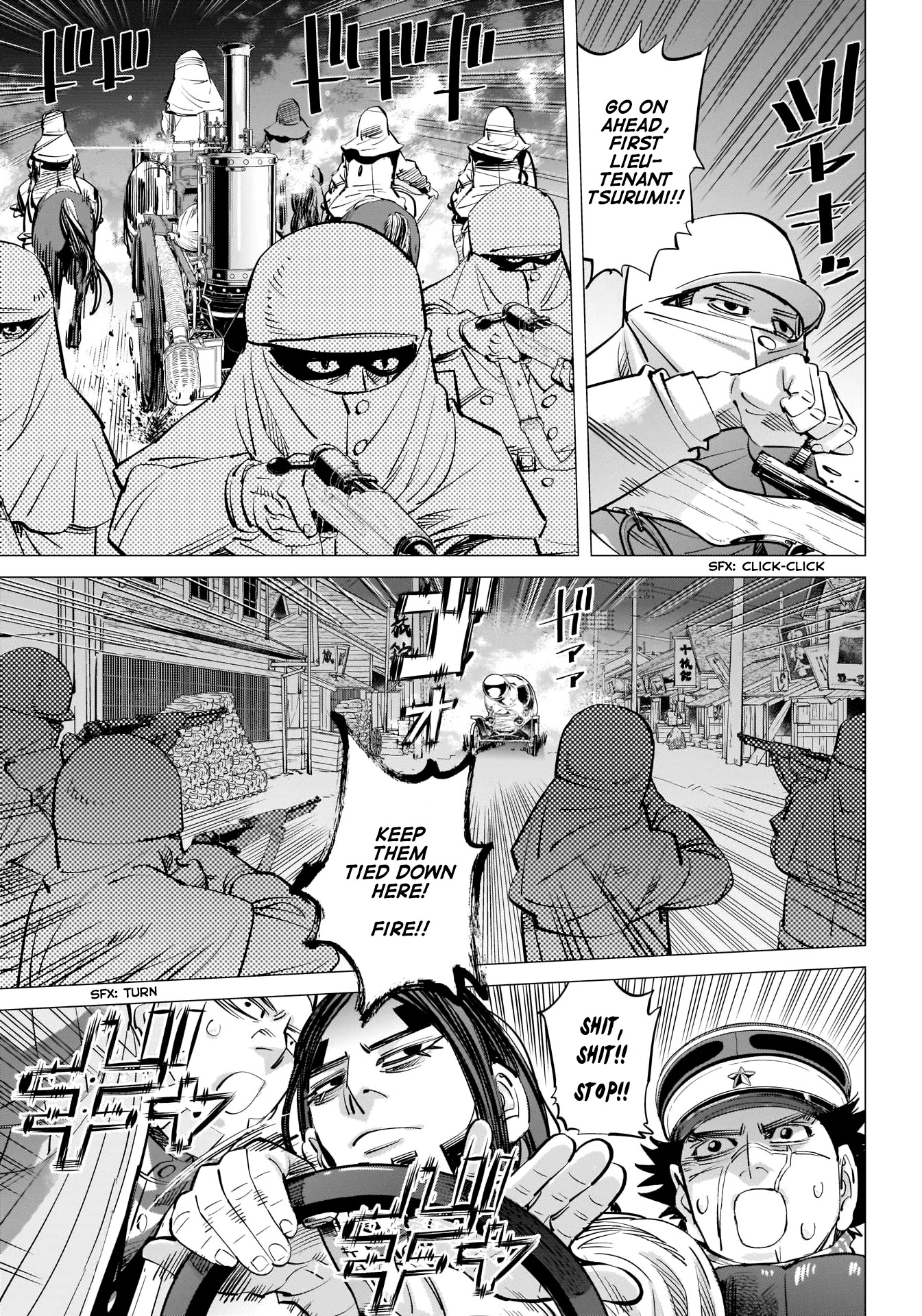Golden Kamui Chapter 262 page 8 - Chapter 262: The Sapporo Beer Car Chase
