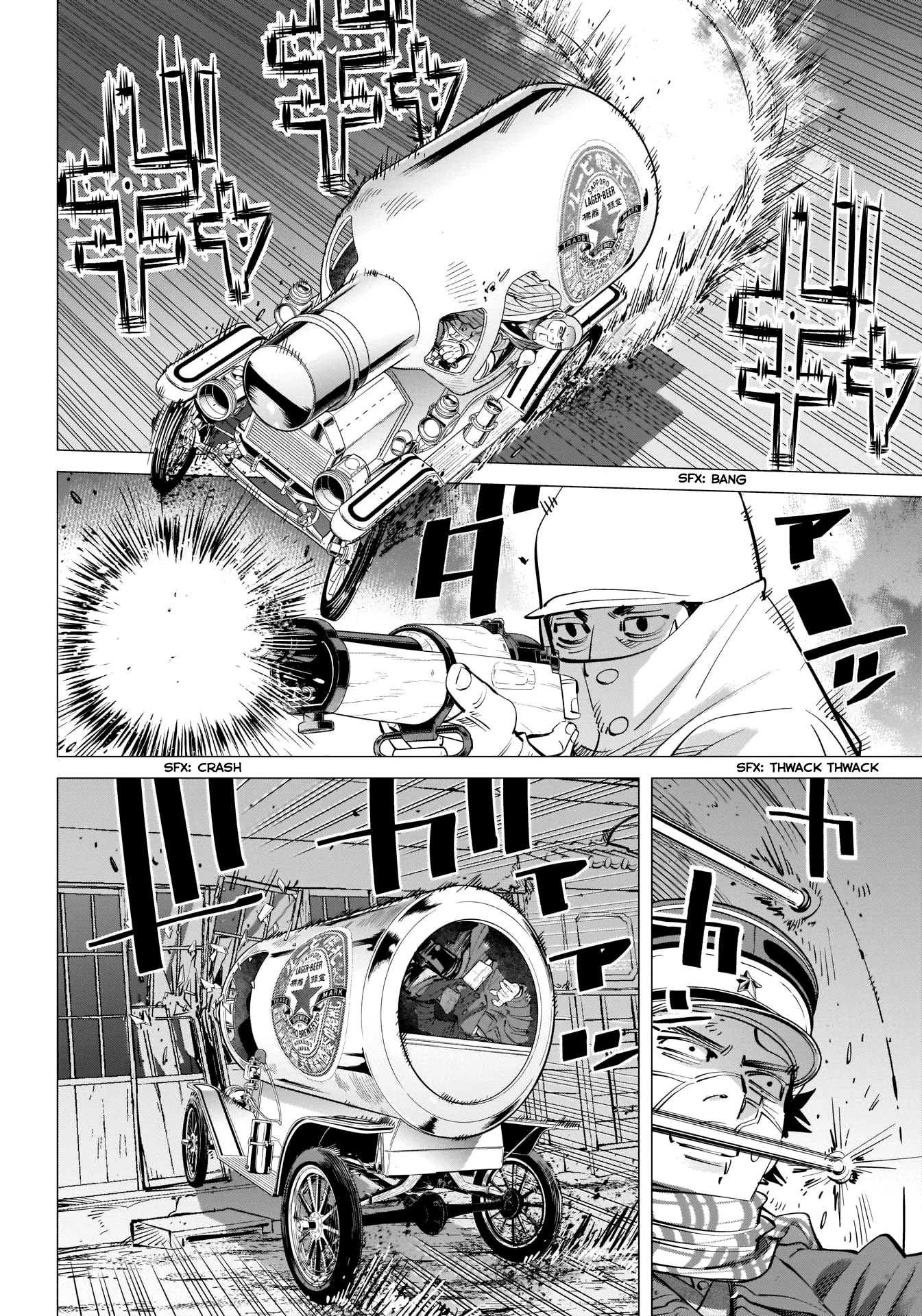 Golden Kamui Chapter 262 page 9 - Chapter 262: The Sapporo Beer Car Chase
