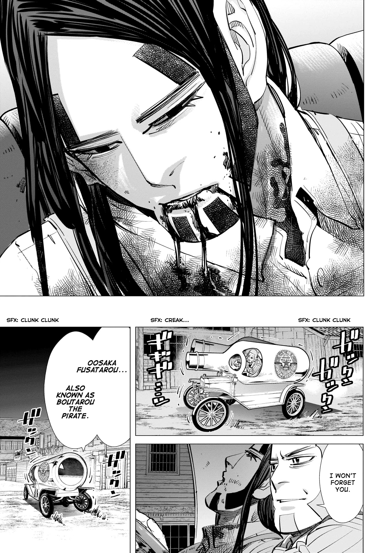 Golden Kamui Chapter 263 page 11 - Chapter 263: Oosawa Fusatarou, Also Known as Boutarou the Pirate