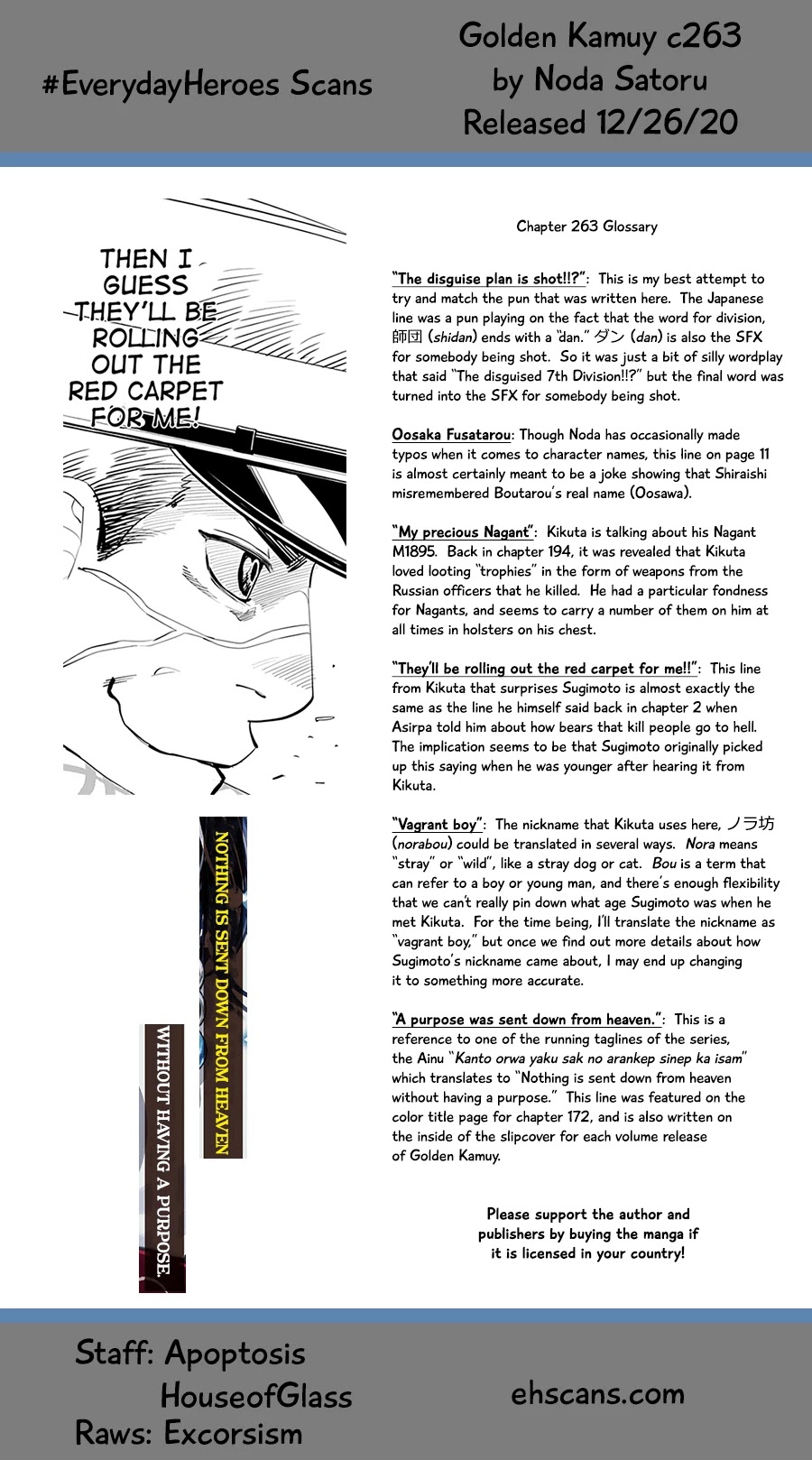 Golden Kamui Chapter 263 page 19 - Chapter 263: Oosawa Fusatarou, Also Known as Boutarou the Pirate