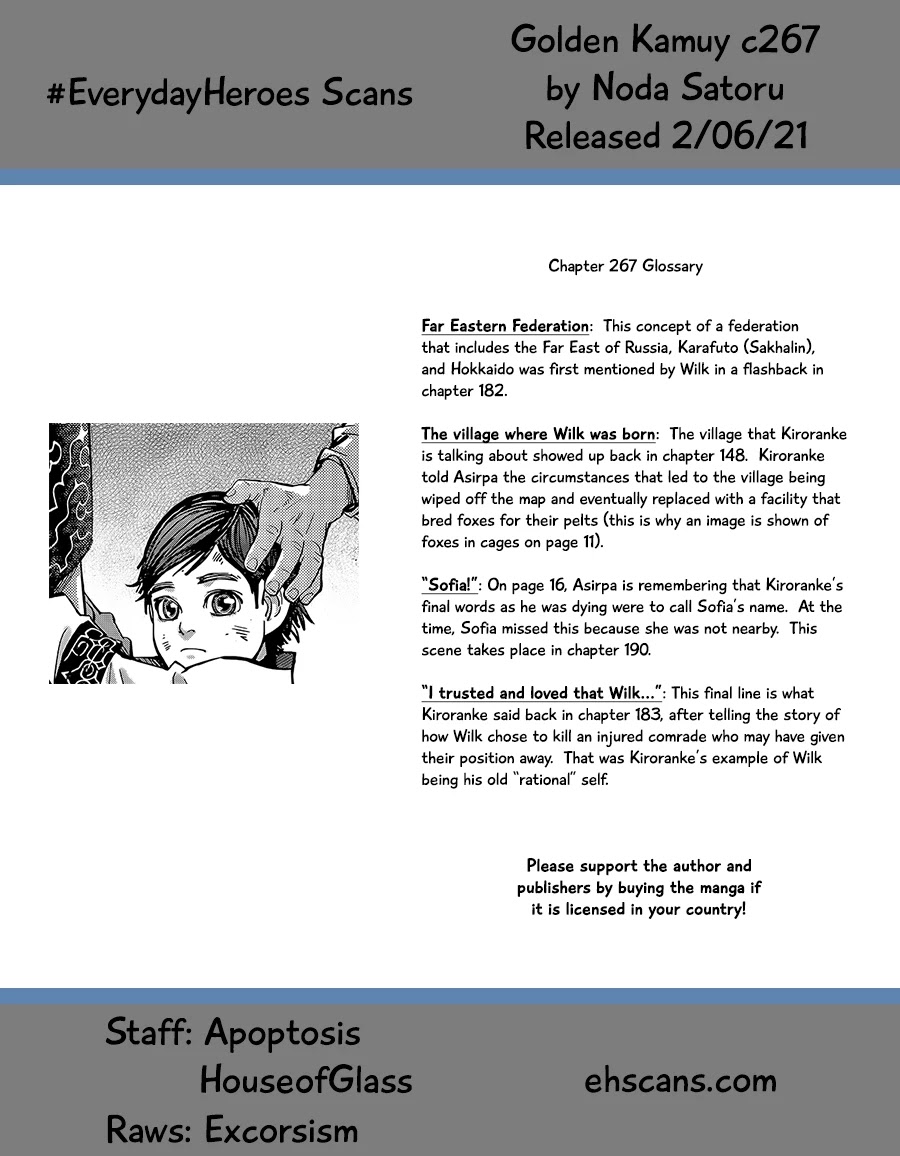 Golden Kamui Chapter 267 page 19 - Chapter 267: Severed
