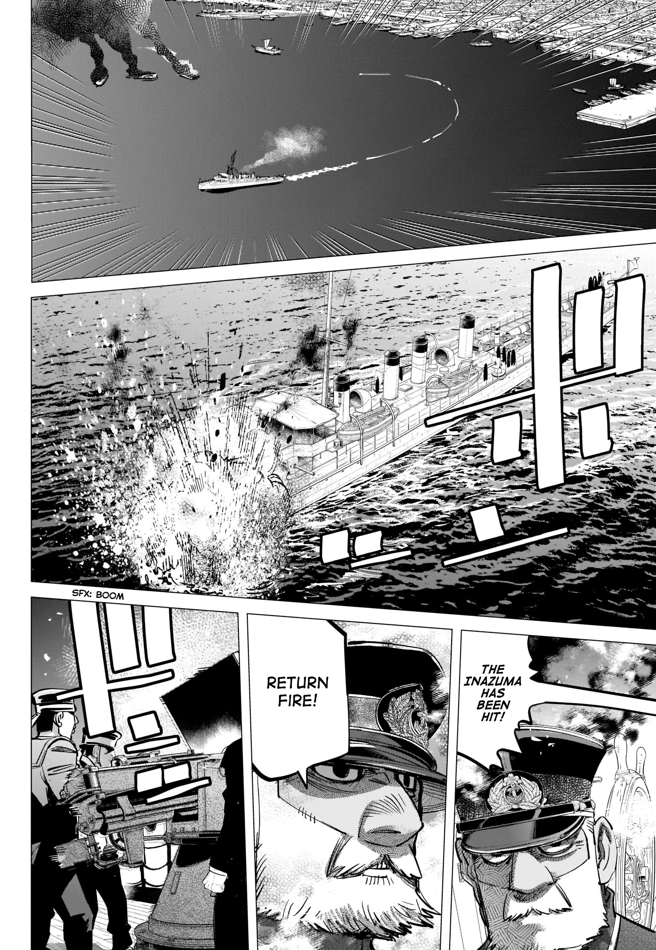 Golden Kamui Chapter 292 page 10 - Chapter 292: The Naval Battle of Hakodate Bay