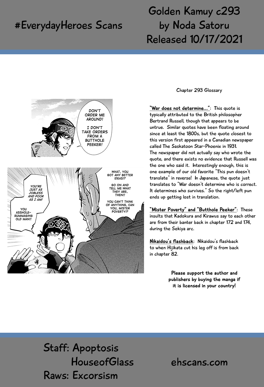 Golden Kamui Chapter 293 page 19 - Chapter 293: Intruders