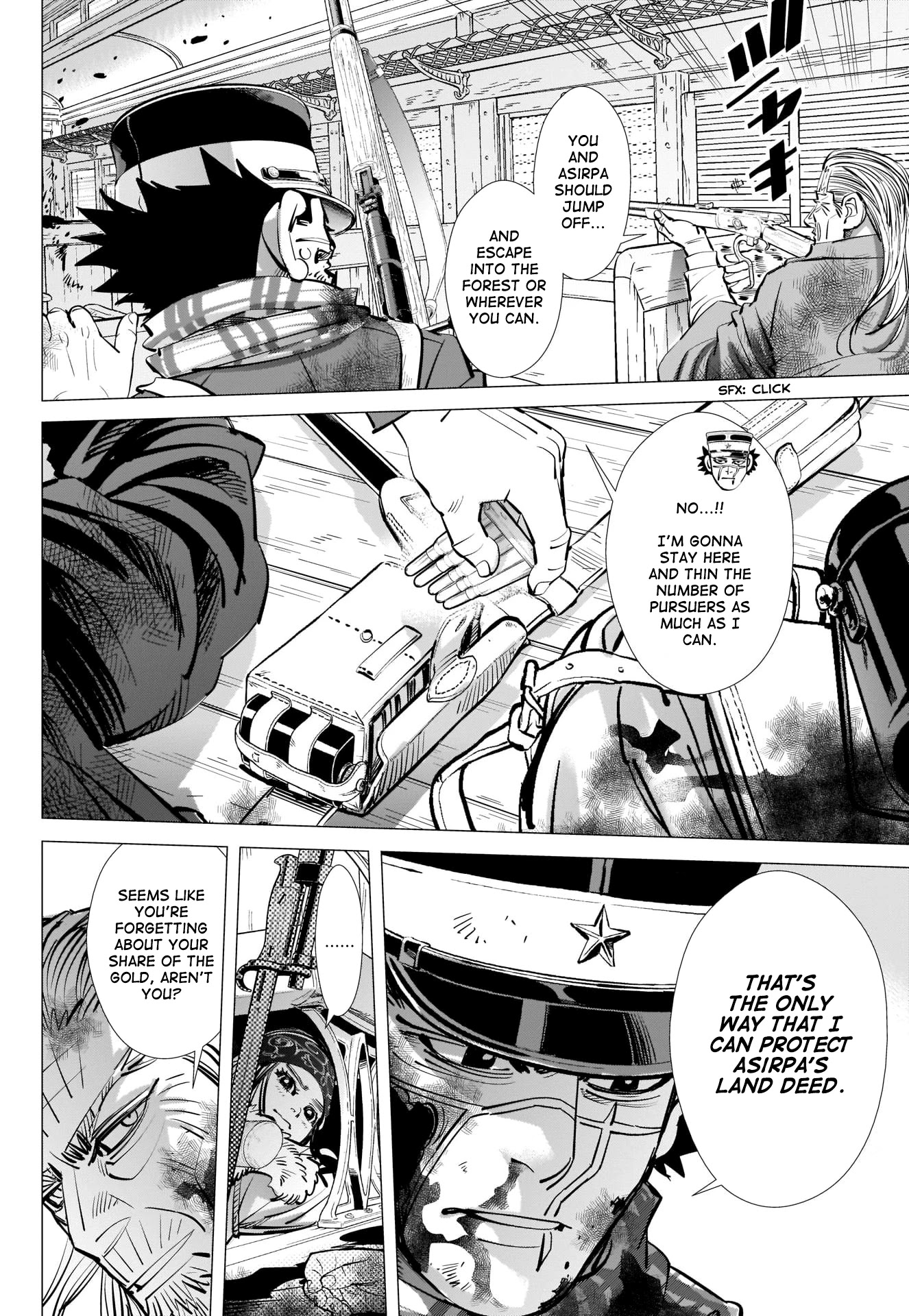 Golden Kamui Chapter 302 page 10 - Chapter 302: Mayhem on the Train