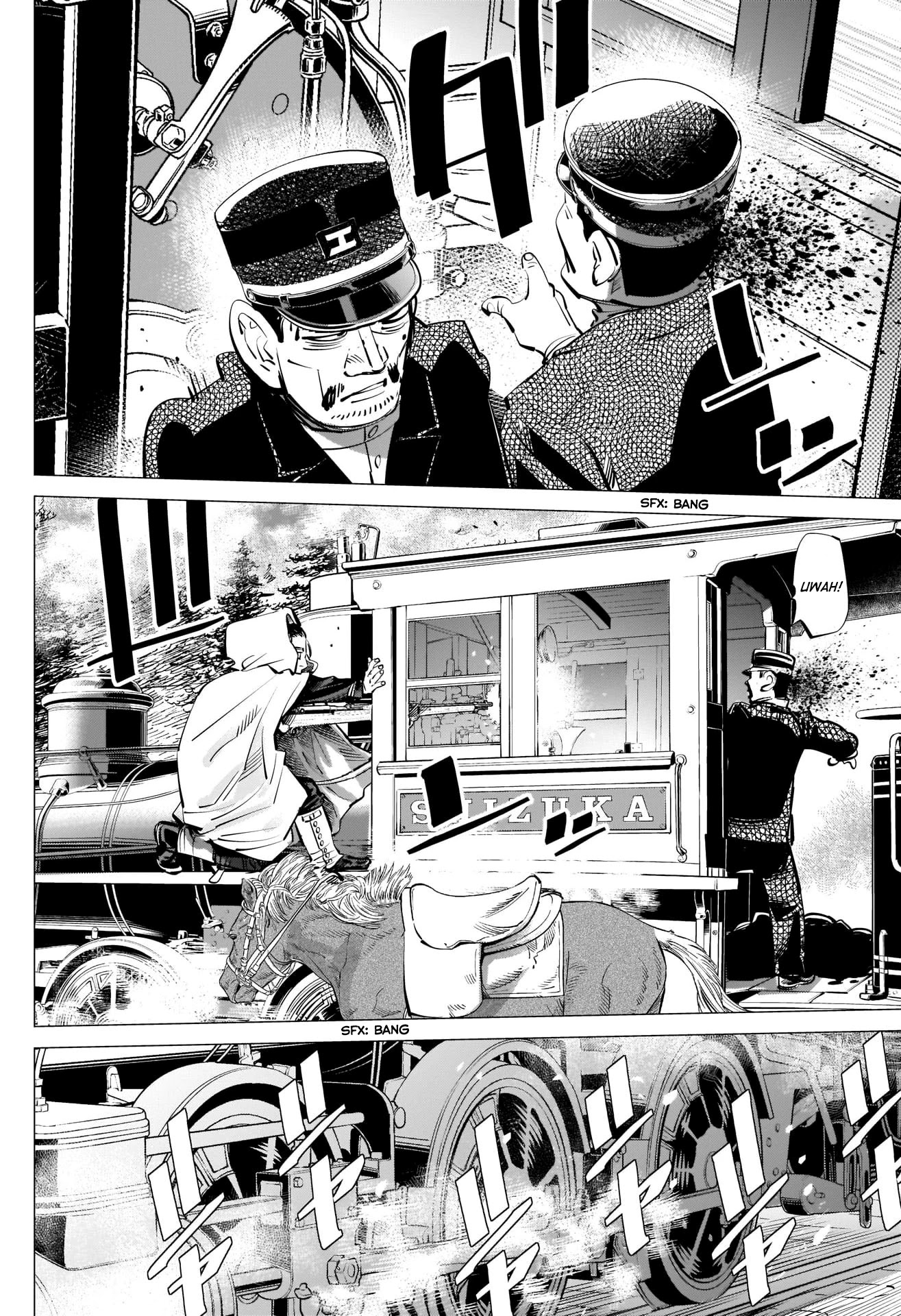Golden Kamui Chapter 302 page 16 - Chapter 302: Mayhem on the Train