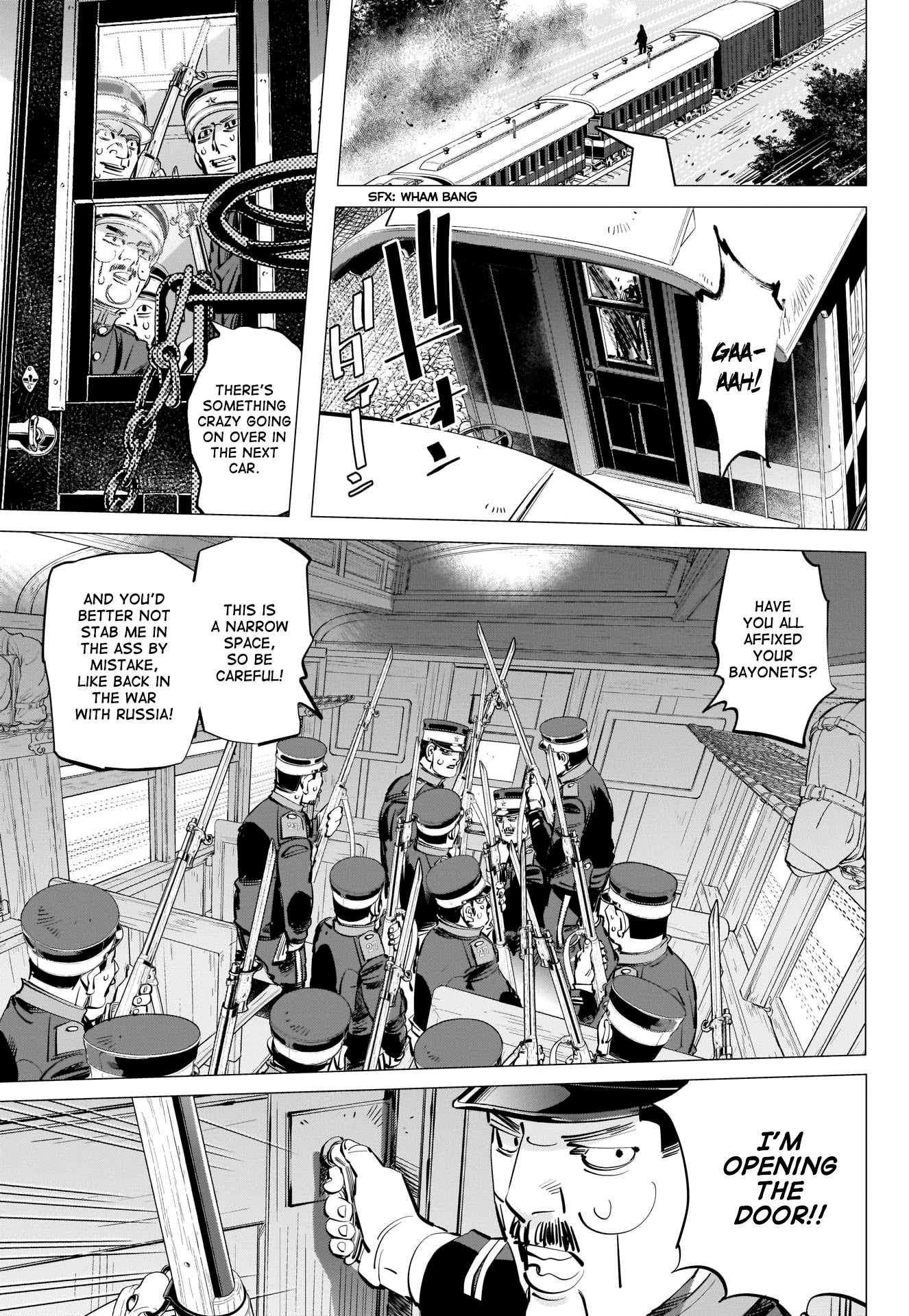 Golden Kamui Chapter 302 page 3 - Chapter 302: Mayhem on the Train
