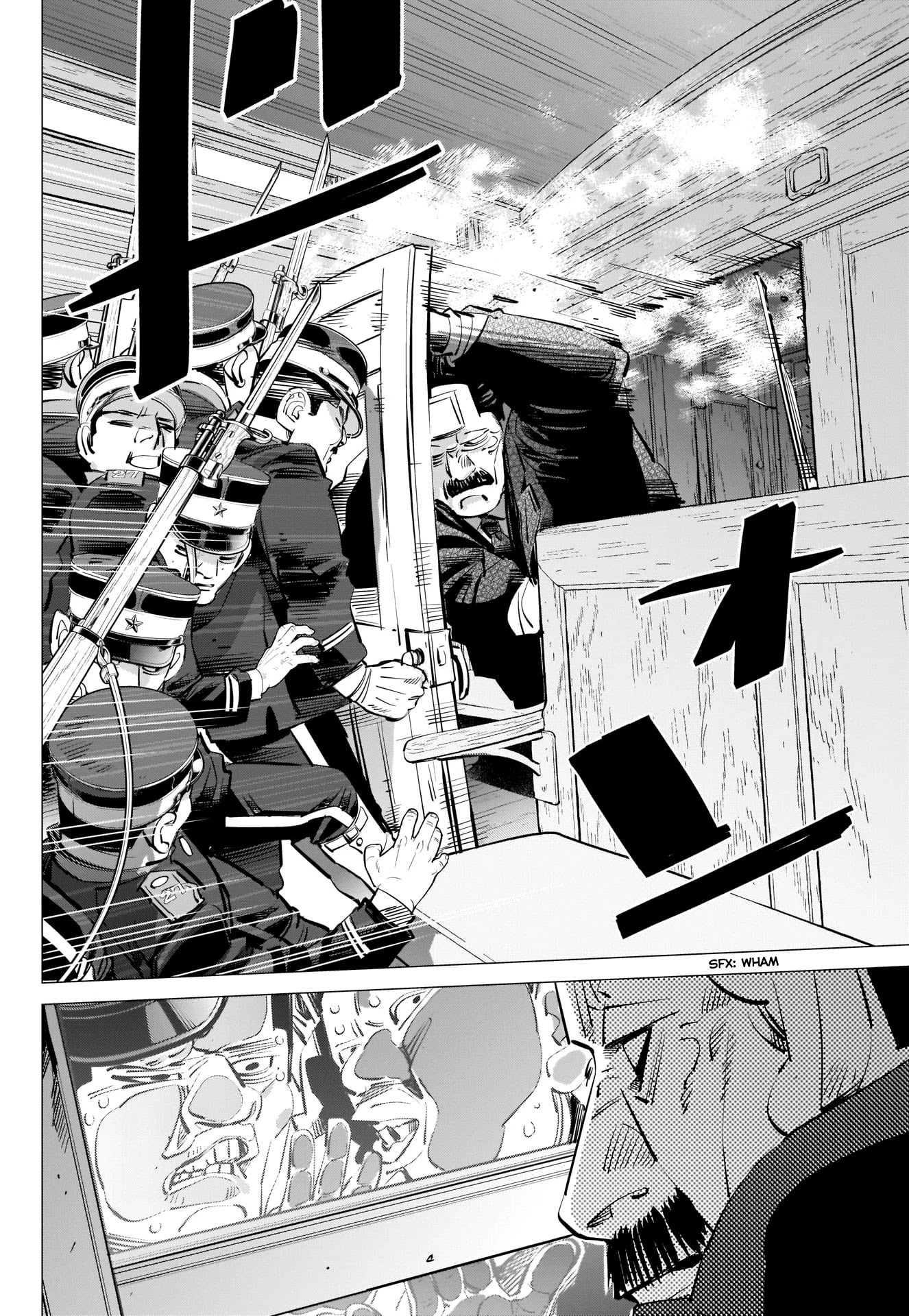 Golden Kamui Chapter 302 page 4 - Chapter 302: Mayhem on the Train
