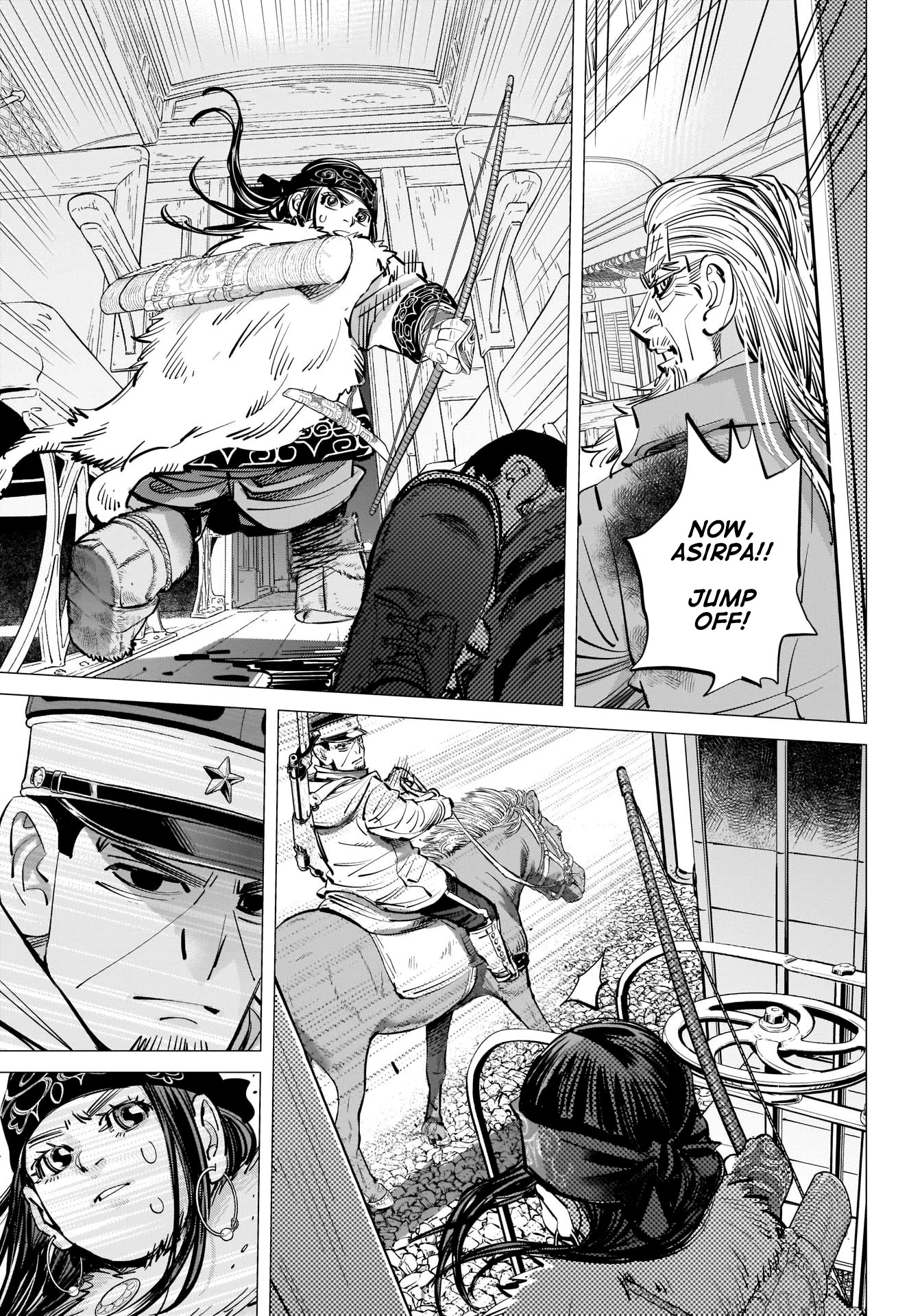 Golden Kamui Chapter 302 page 7 - Chapter 302: Mayhem on the Train