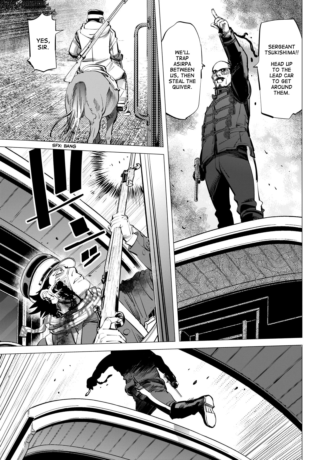 Golden Kamui Chapter 302 page 9 - Chapter 302: Mayhem on the Train