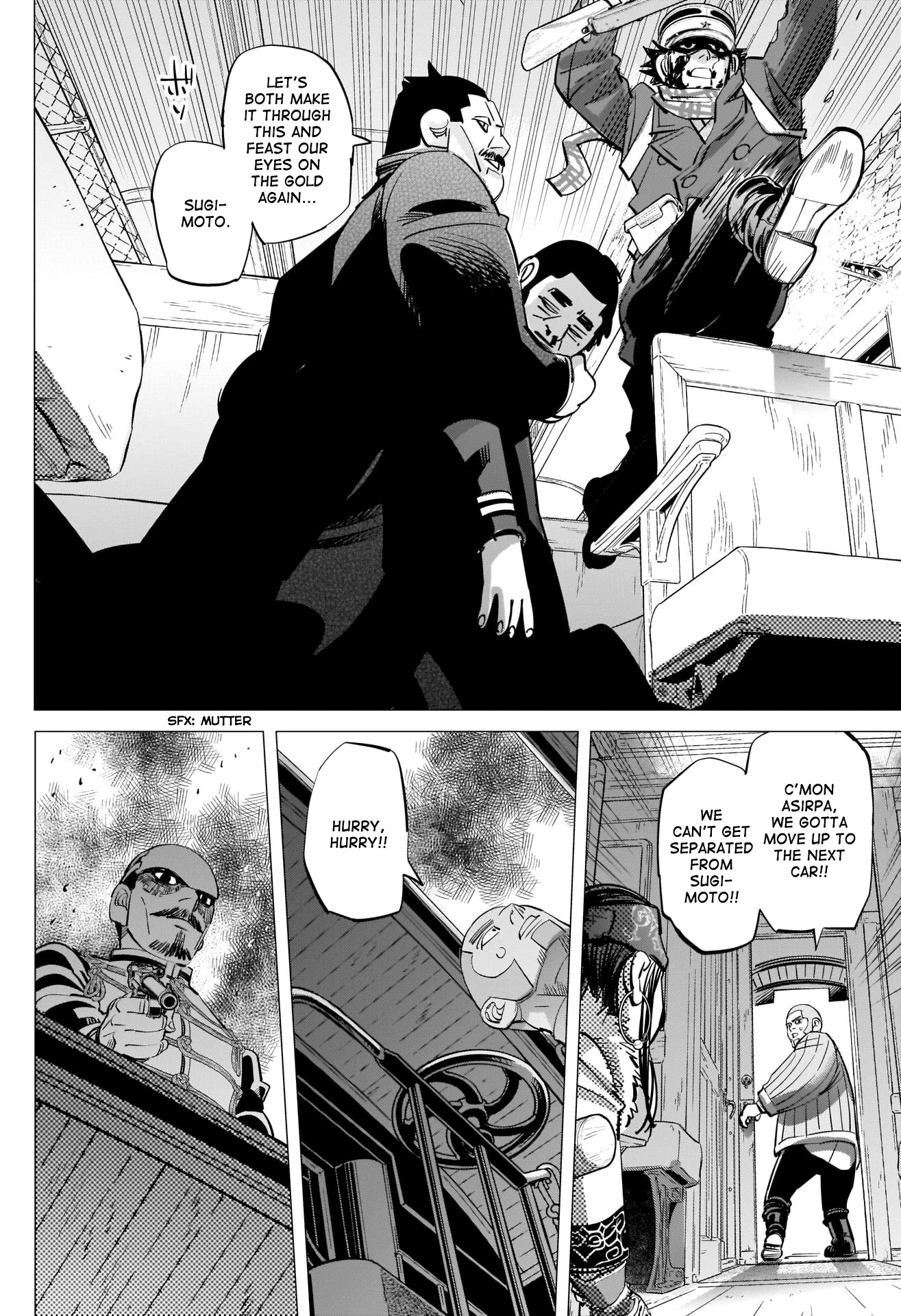 Golden Kamui Chapter 303 page 16 - Chapter 303: Runaway Train