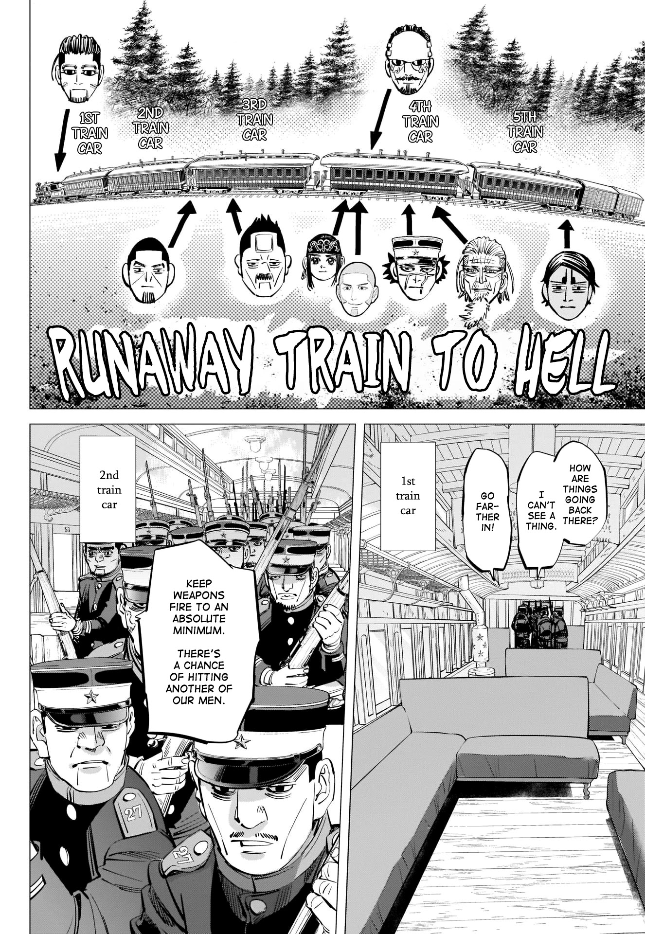 Golden Kamui Chapter 303 page 4 - Chapter 303: Runaway Train