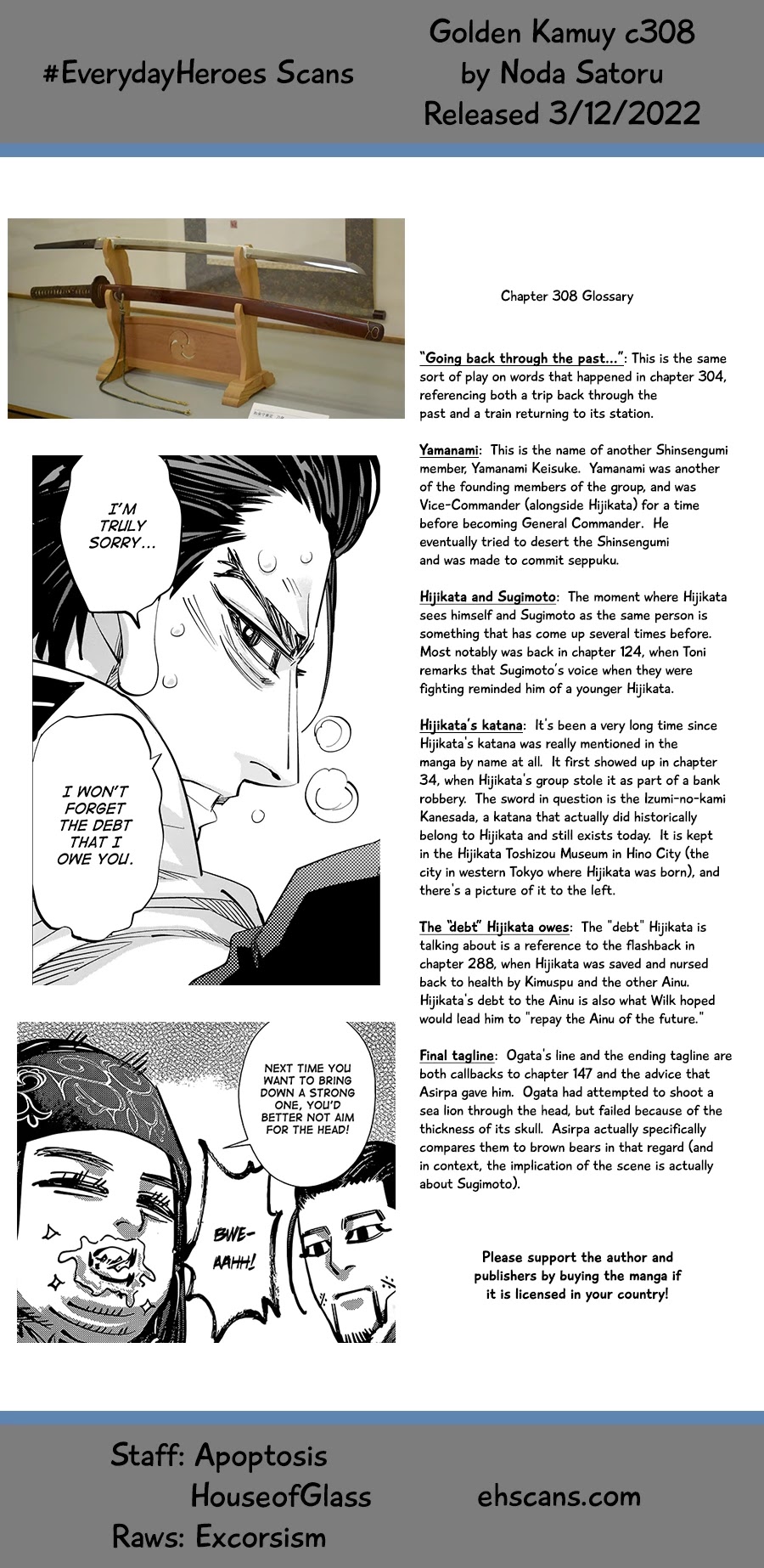 Golden Kamui Chapter 308 page 19 - Chapter 308: Both Alike
