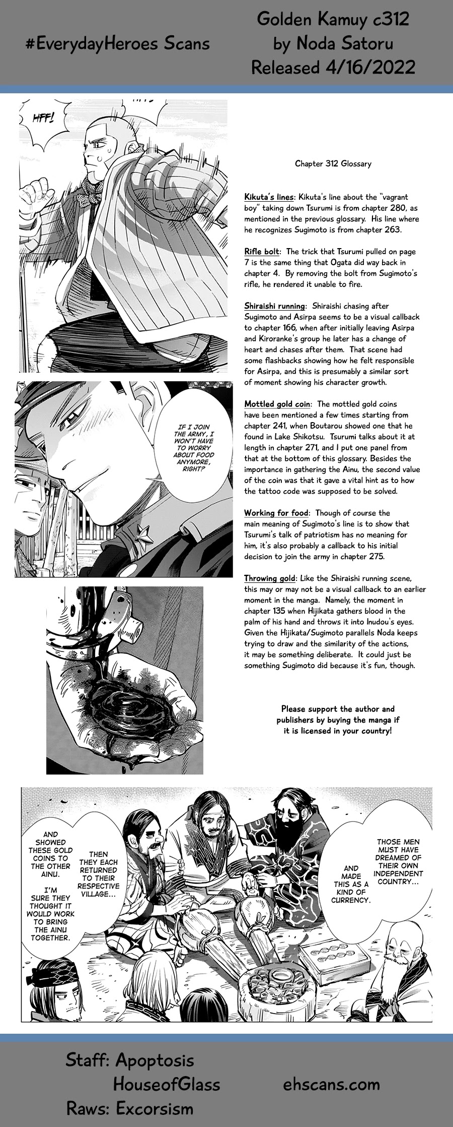 Golden Kamui Chapter 312 page 19 - Chapter 312: Share