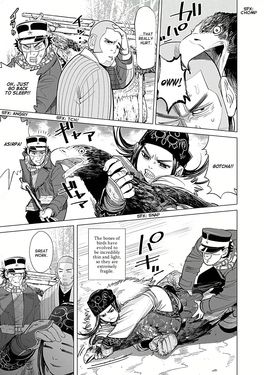 Golden Kamui Chapter 32 page 12 - Chapter 32: Attack of the Mysterious Winged Terror!