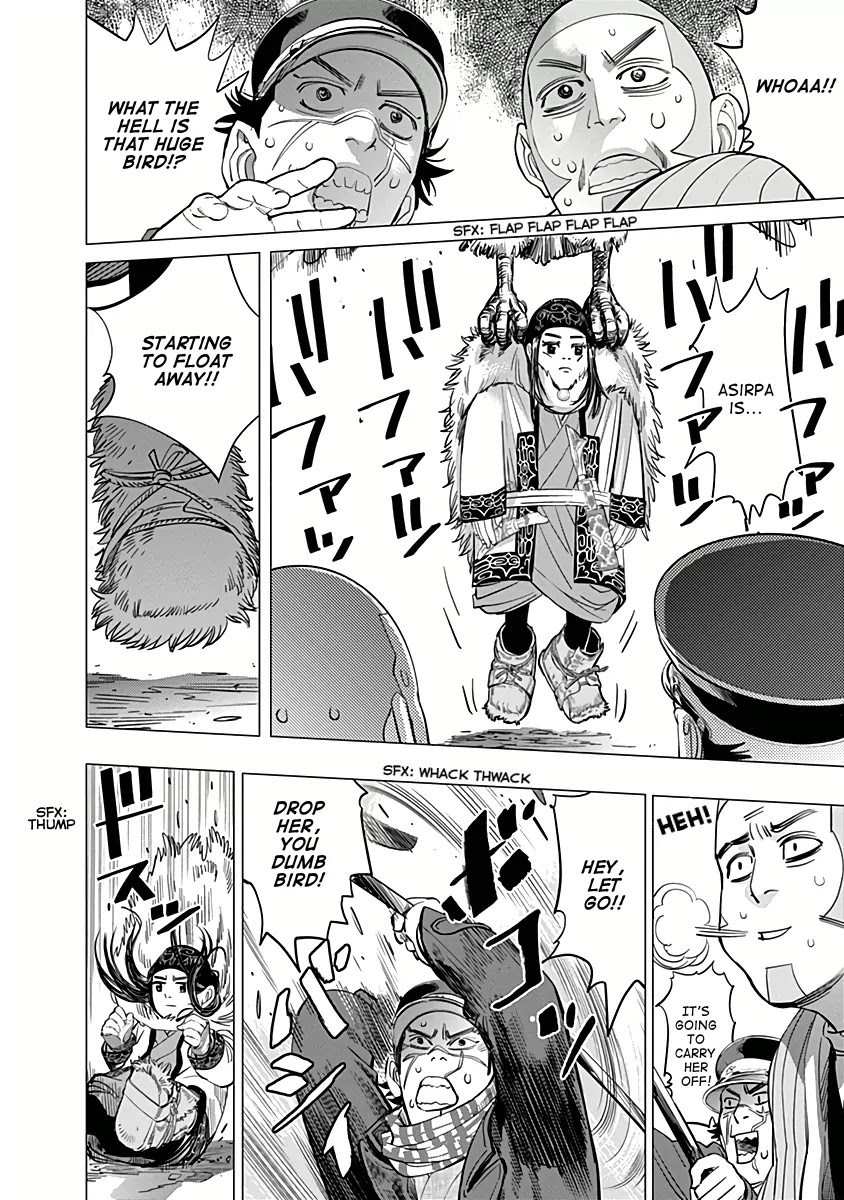 Golden Kamui Chapter 32 page 14 - Chapter 32: Attack of the Mysterious Winged Terror!