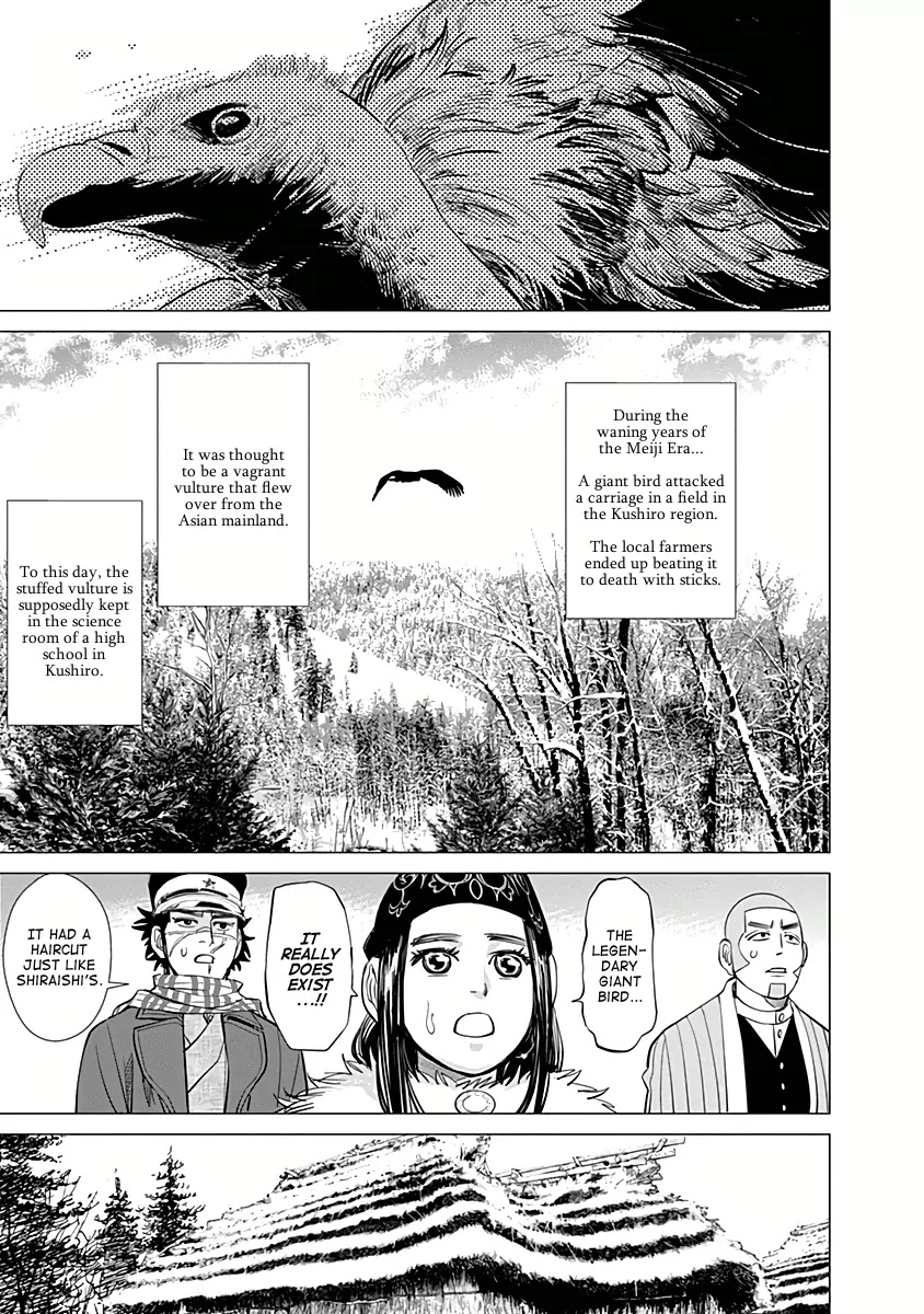 Golden Kamui Chapter 32 page 15 - Chapter 32: Attack of the Mysterious Winged Terror!