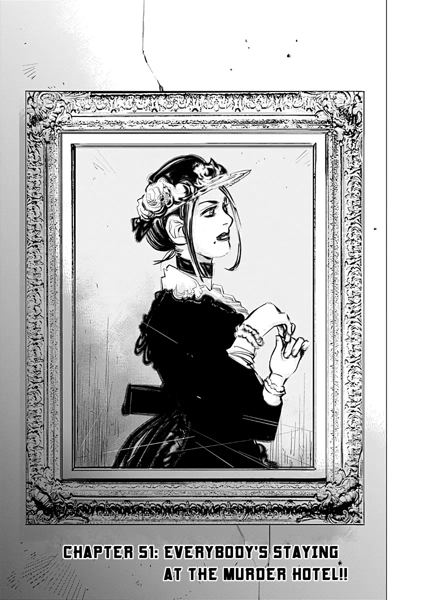 Golden Kamui Chapter 51 page 1 - Chapter 51: Everybody's Staying at the Murder Hotel!!