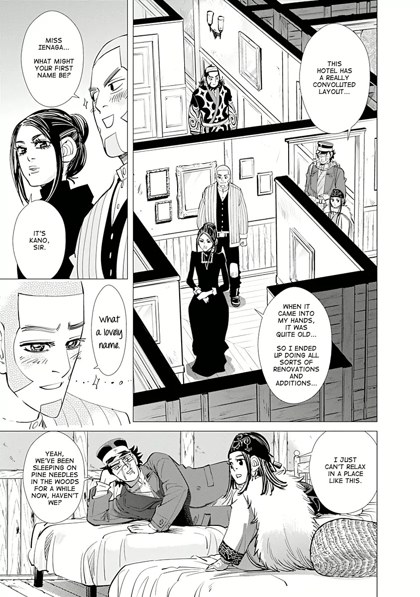 Golden Kamui Chapter 51 page 11 - Chapter 51: Everybody's Staying at the Murder Hotel!!