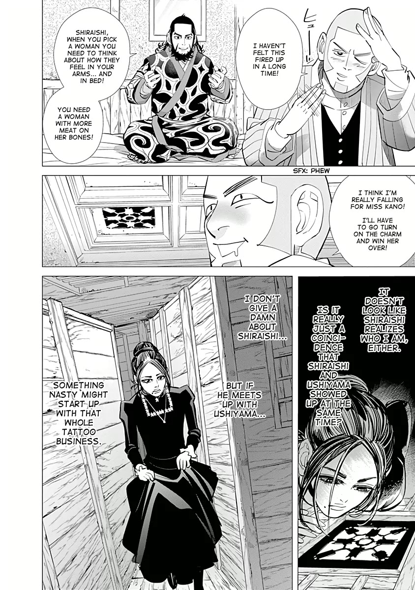 Golden Kamui Chapter 51 page 12 - Chapter 51: Everybody's Staying at the Murder Hotel!!