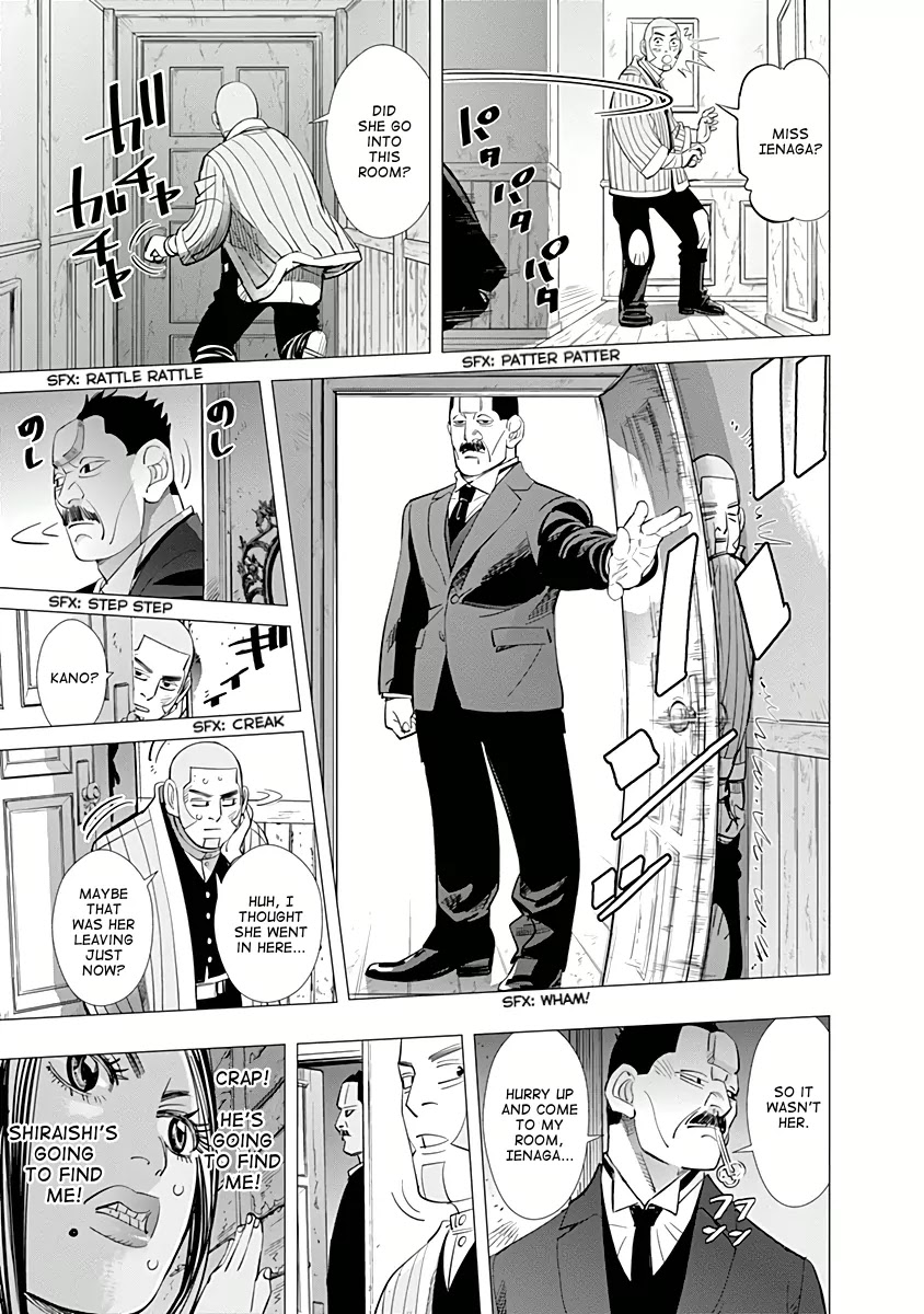 Golden Kamui Chapter 51 page 15 - Chapter 51: Everybody's Staying at the Murder Hotel!!