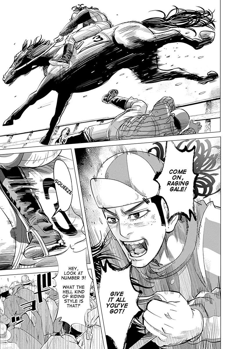 Golden Kamui Chapter 62 page 12 - Chapter 62: Kiroranke, Substitute Jockey