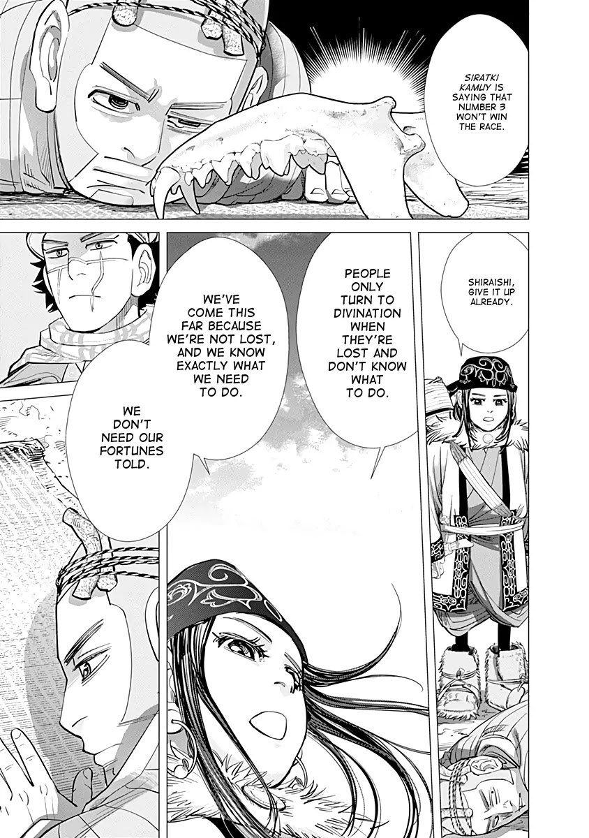 Golden Kamui Chapter 62 page 3 - Chapter 62: Kiroranke, Substitute Jockey