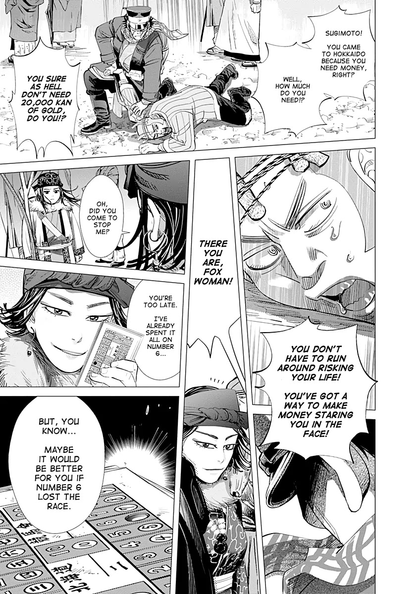 Golden Kamui Chapter 62 page 5 - Chapter 62: Kiroranke, Substitute Jockey