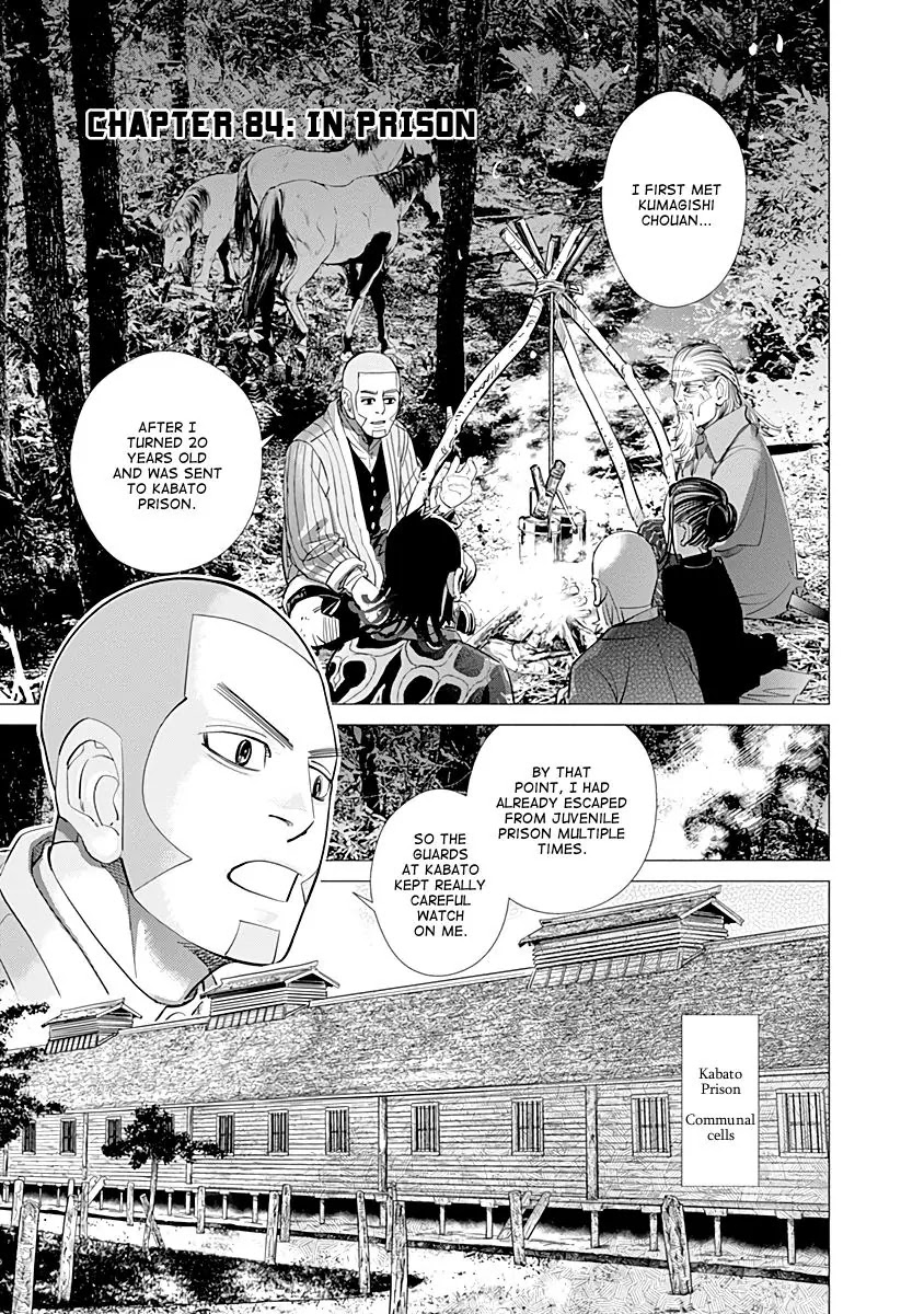 Golden Kamui Chapter 84 page 1 - Chapter 84: In Prison