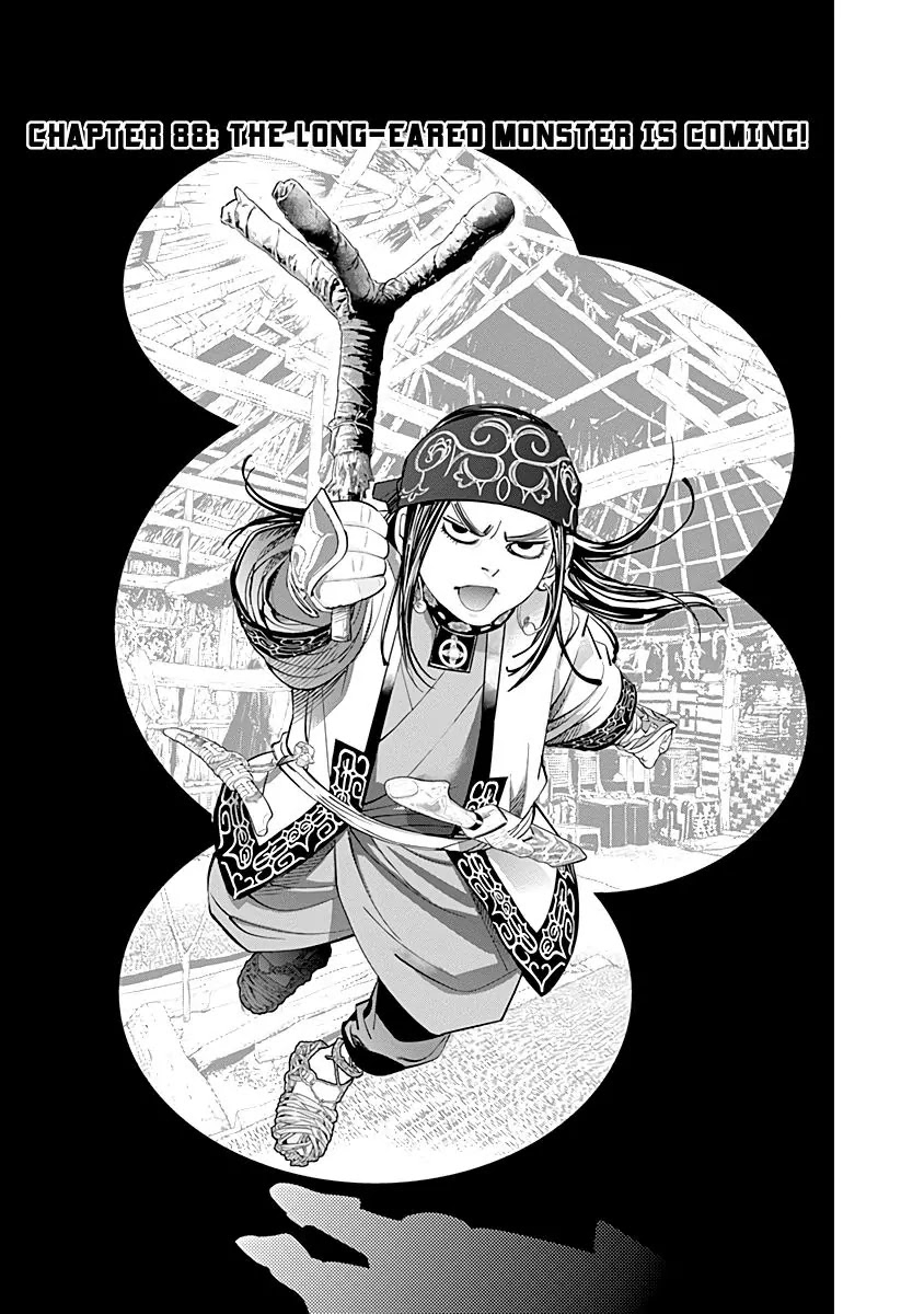 Golden Kamui Chapter 88 page 1 - Chapter 88: The Long-Eared Monster is Coming!