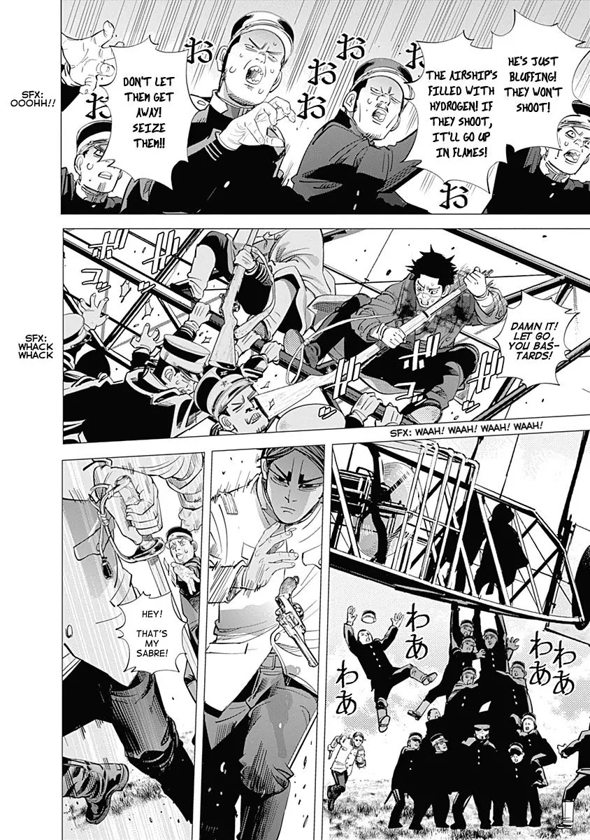 Golden Kamui Chapter 99 page 4 - Chapter 99: Airship