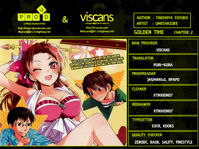 Golden Time (Umechazuke) Chapter 2 page 1 - Chapter 2: Many, Many, Many Club Invitations