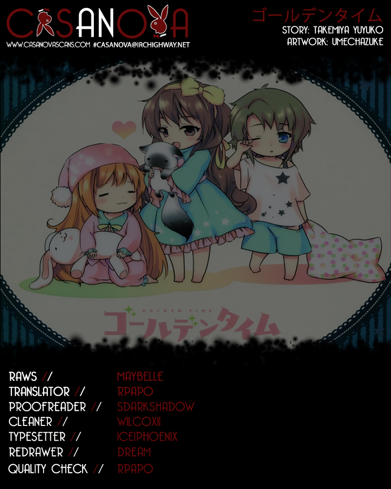 Golden Time (Umechazuke) Chapter 28 page 1 - Chapter 28: Head over Heels
