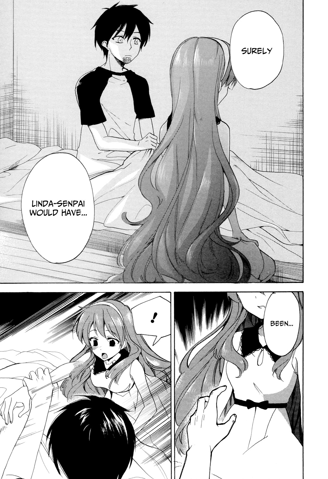 Golden Time (Umechazuke) Chapter 30 page 8 - Chapter 30: "Oh~ I'm Tired~ I'm at my limits~" There's a spot for that, right~?