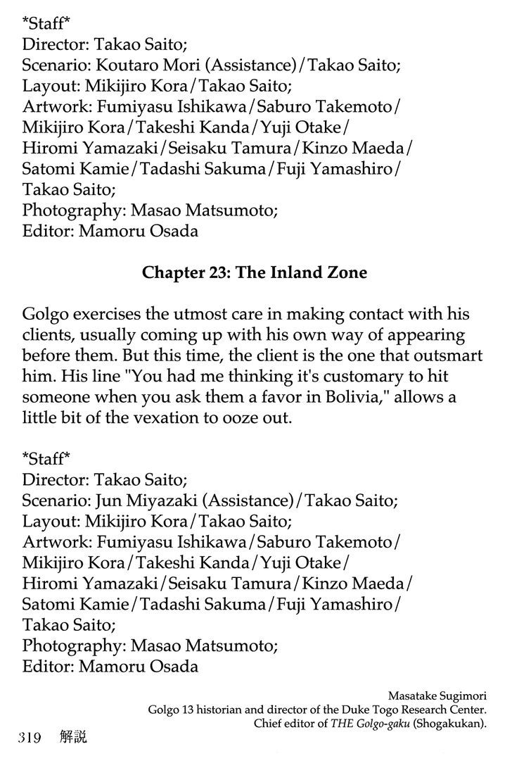Golgo 13 Chapter 23 page 54 - Chapter 23 : The Inland Zone