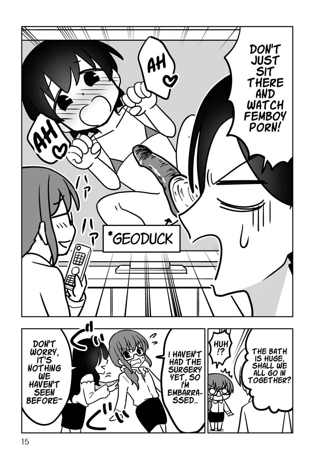 Goodbye Chinchin Welcome Manman (I Wanted to Be an Office Lady so I Had SRS) Chapter 1 page 6 - Chapter 1: How to Get a Sex Change (Girls' Night at the Love Hotel)