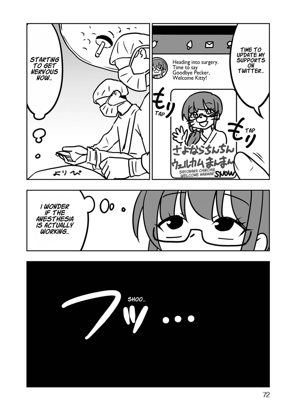 Goodbye Chinchin Welcome Manman (I Wanted to Be an Office Lady so I Had SRS) Chapter 3 page 20 - Chapter 3: Humiliation Play!? Agonies During Surgery Prep!