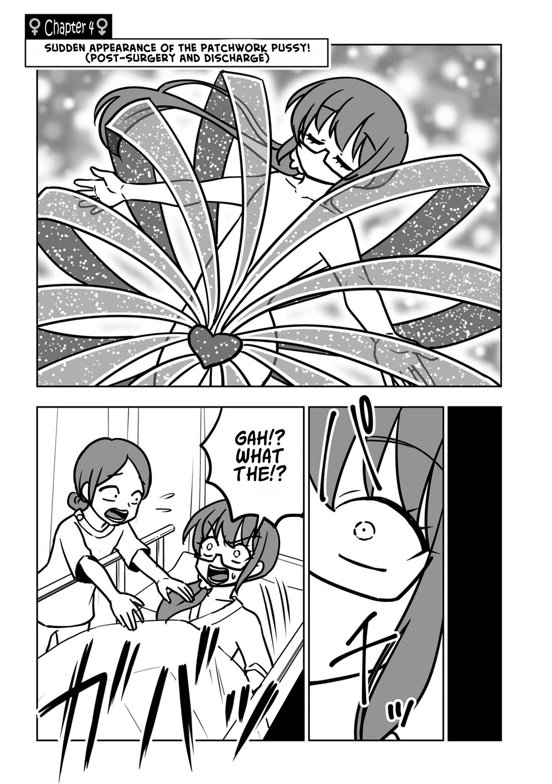 Goodbye Chinchin Welcome Manman (I Wanted to Be an Office Lady so I Had SRS) Chapter 4 page 1 - Chapter 4: Sudden Appearance of the Patchwork Pussy! (Post-Surgery and Discharge)