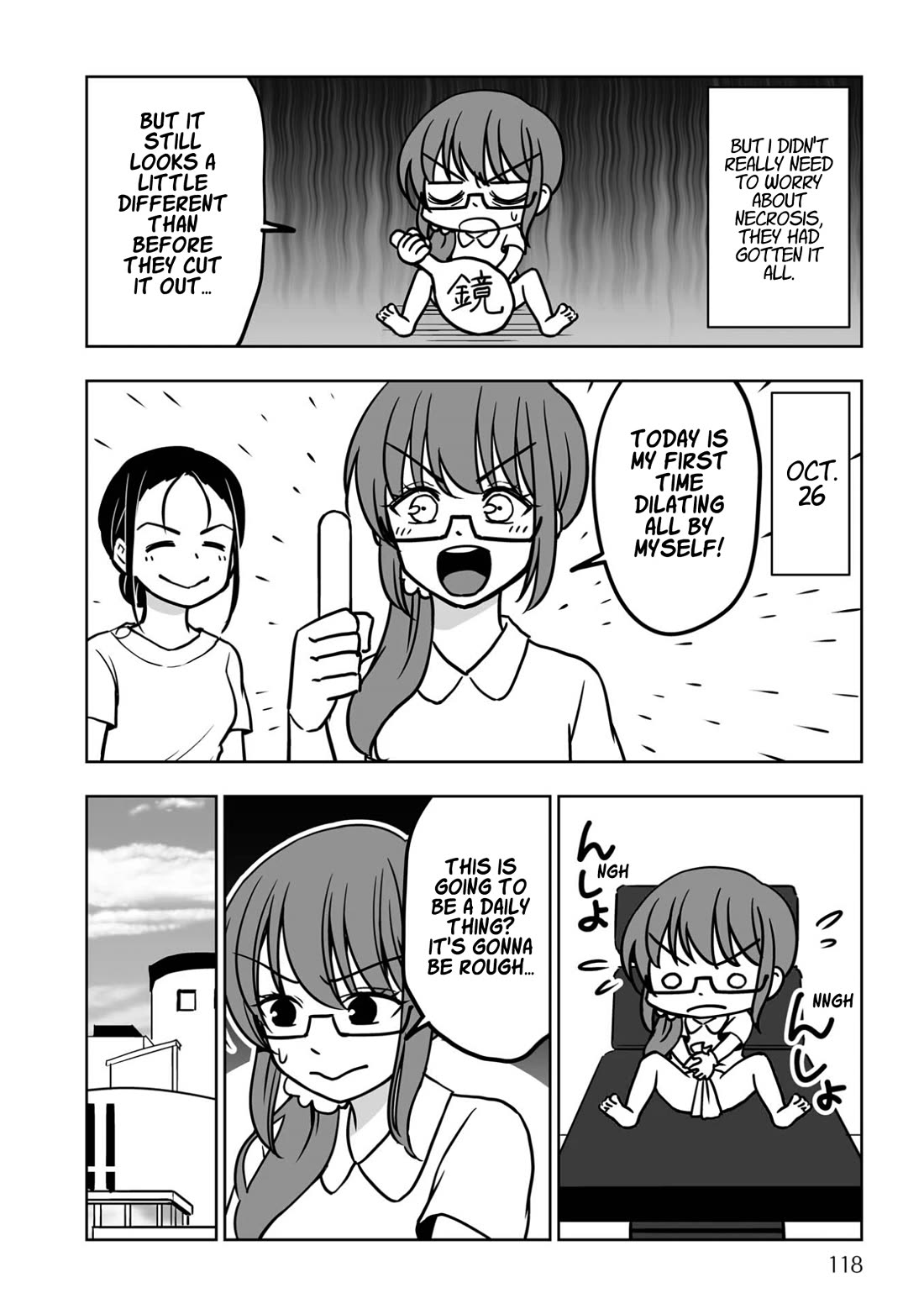 Goodbye Chinchin Welcome Manman (I Wanted to Be an Office Lady so I Had SRS) Chapter 5 page 22 - Chapter 5: Tour Through Dilation Hell! (Discharge and Returning Home)