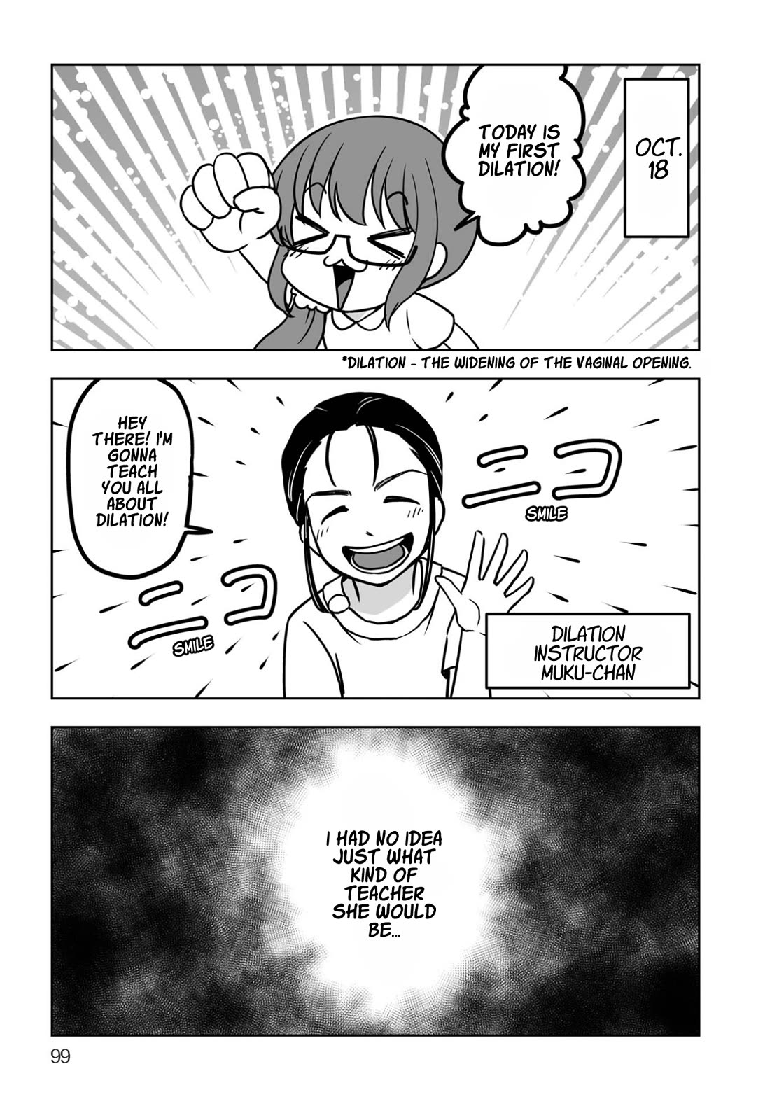 Goodbye Chinchin Welcome Manman (I Wanted to Be an Office Lady so I Had SRS) Chapter 5 page 3 - Chapter 5: Tour Through Dilation Hell! (Discharge and Returning Home)